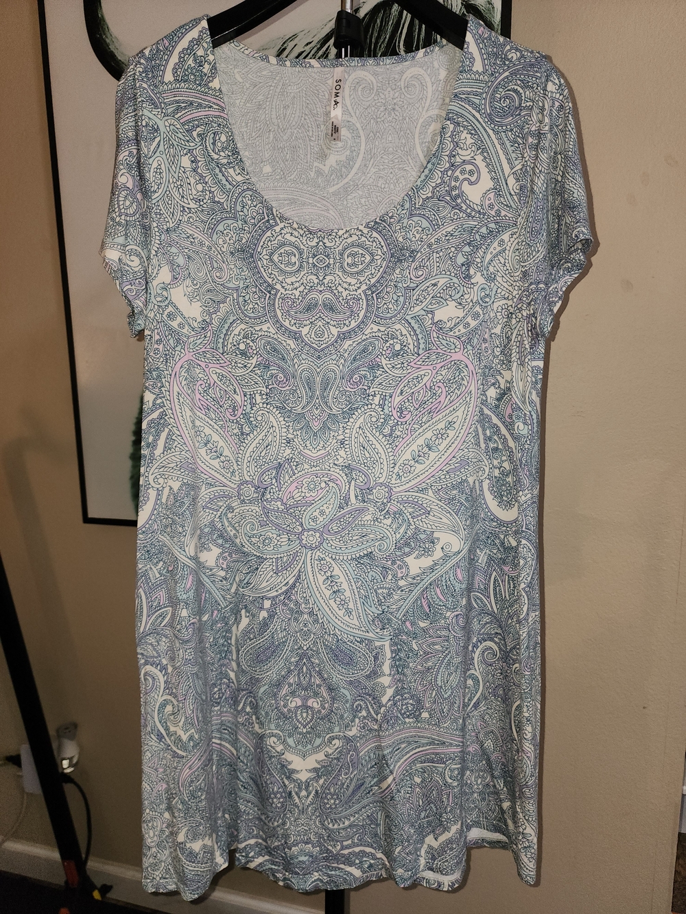 Soma Cool Nights Short Sleeve Sleepshirt Size Small